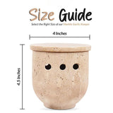 Travertine Garlic Keeper for Storage Container - Garlic Holder Kitchen Counter