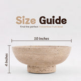 Travertine Fruit Dish for Dining Table & Kitchen Counter - Serving Bowls