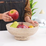 Travertine Fruit Dish for Dining Table & Kitchen Counter - Serving Bowls