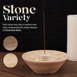 Travertine Incense Holder For Living Room & Home Décor - Incense Burner