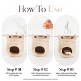 Marble Oil Burner For Room & Home Décor - Wax Warmer Home Fragrance