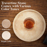 Travertine Marble Tray For Coffee Table & Kitchen Table Décor - Bathroom Tray Countertops