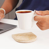 Travertine Warming Coffee Mug Coasters for Office & Coffee Table - Home Décor