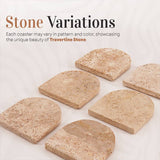 Travertine Warming Coffee Mug Coasters for Office & Coffee Table - Home Décor