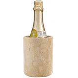 Travertine Wine Cooler For Bottle & Champagne- Wine Bottle Holder For Bar Décor