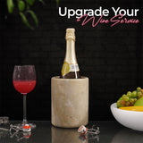 Travertine Wine Cooler For Bottle & Champagne- Wine Bottle Holder For Bar Décor