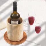 Travertine Wine Cooler For Bottle & Champagne- Wine Bottle Holder For Bar Décor